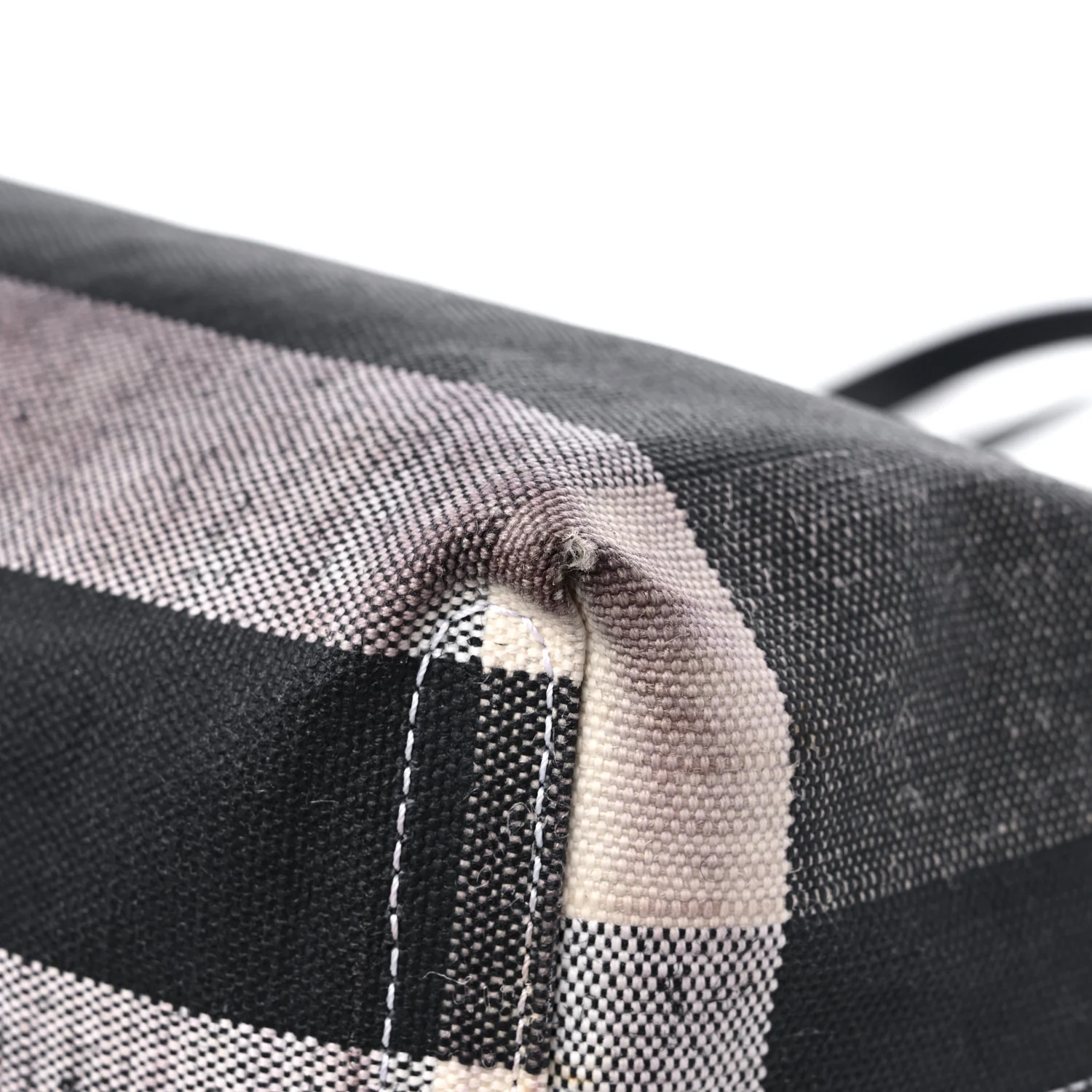 Coated Canvas Mega Check Medium Doodle Tote Black White - Top Club
