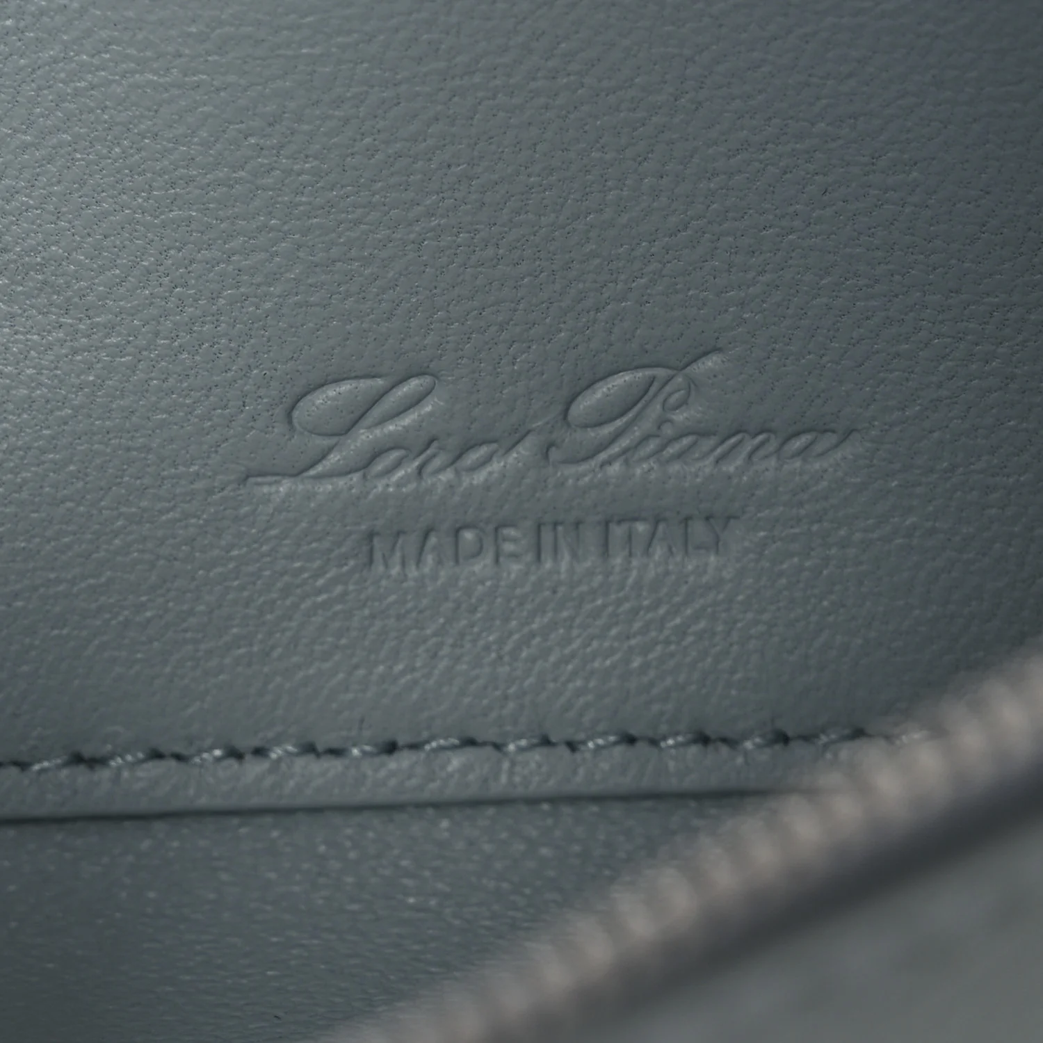 Grained Calfskin Extra Pocket Mini Pouch Minty Breeze - Top Club