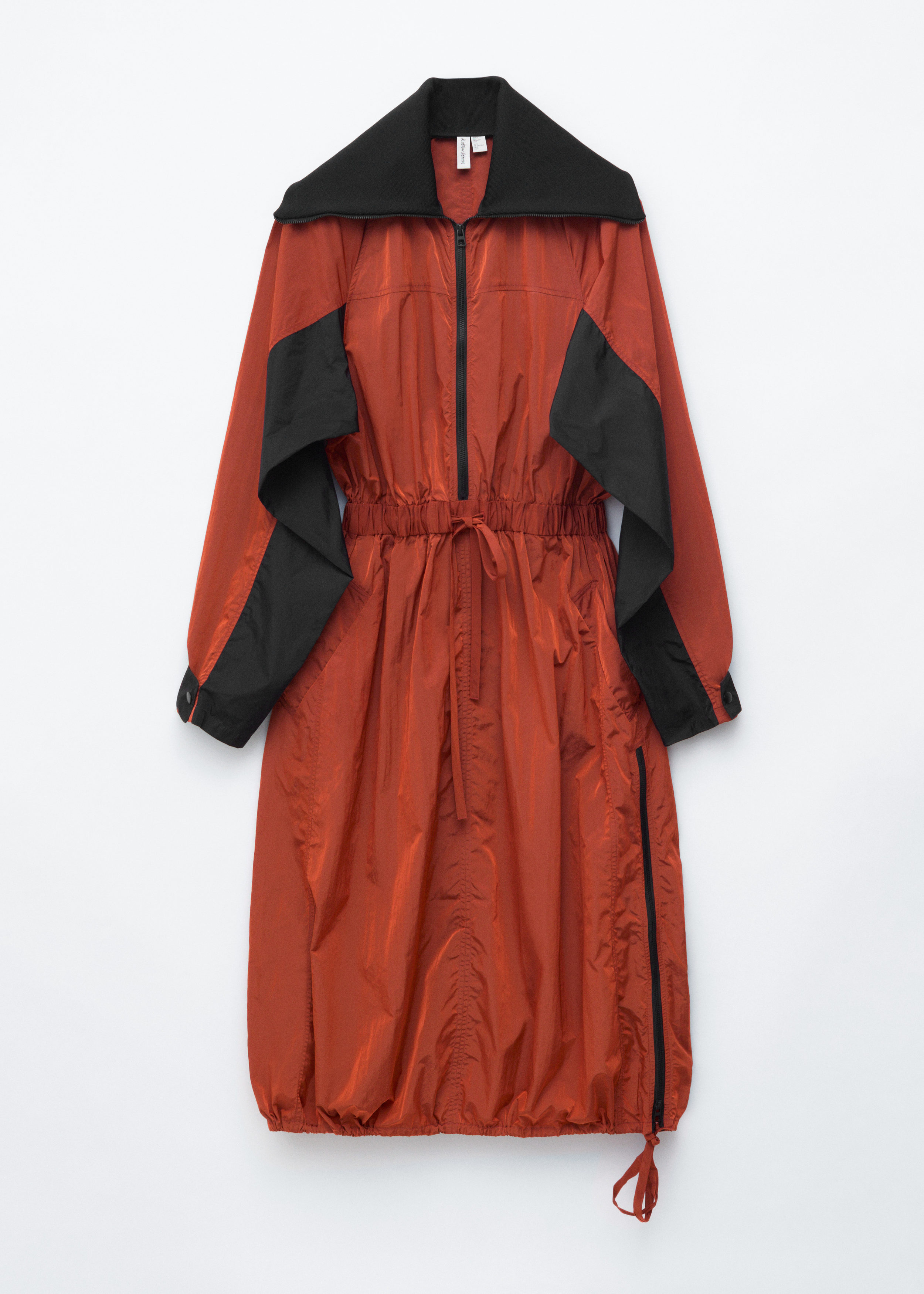 & Other Stories TECHNICAL DRAWSTRING MIDI DRESS