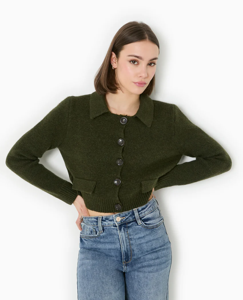 Pimkie Gilet court avec col