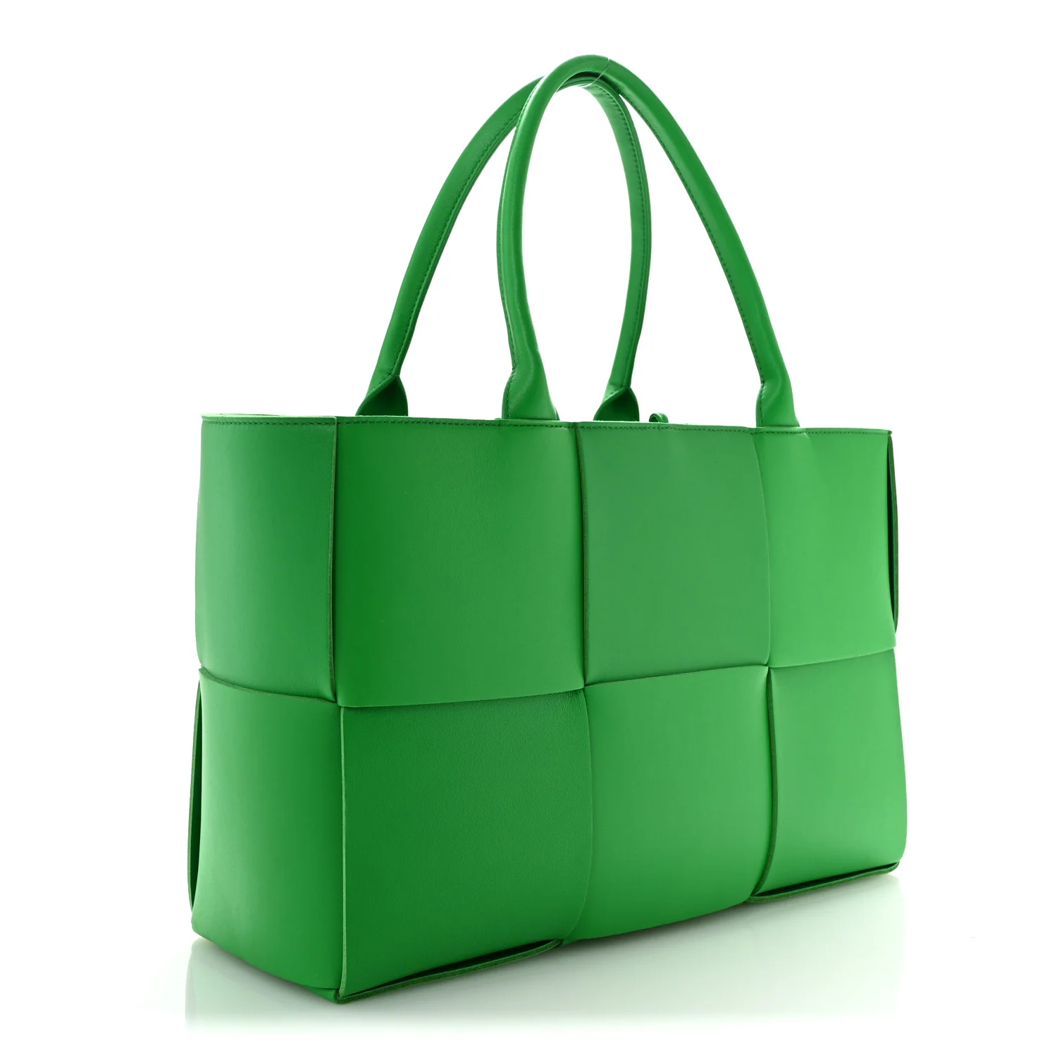 Nappa Maxi Intrecciato Medium Arco Tote Parakeet - Top Club