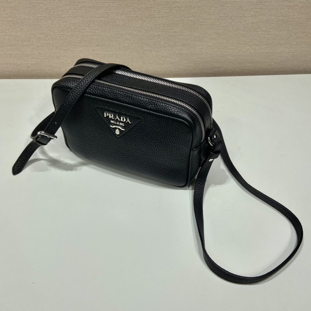 Pra Bag With Shoulder Strap Black For Women, Women's Bags 8.6in/22cm 1BH082_2DKV_F0002_V_3OM - Top Club