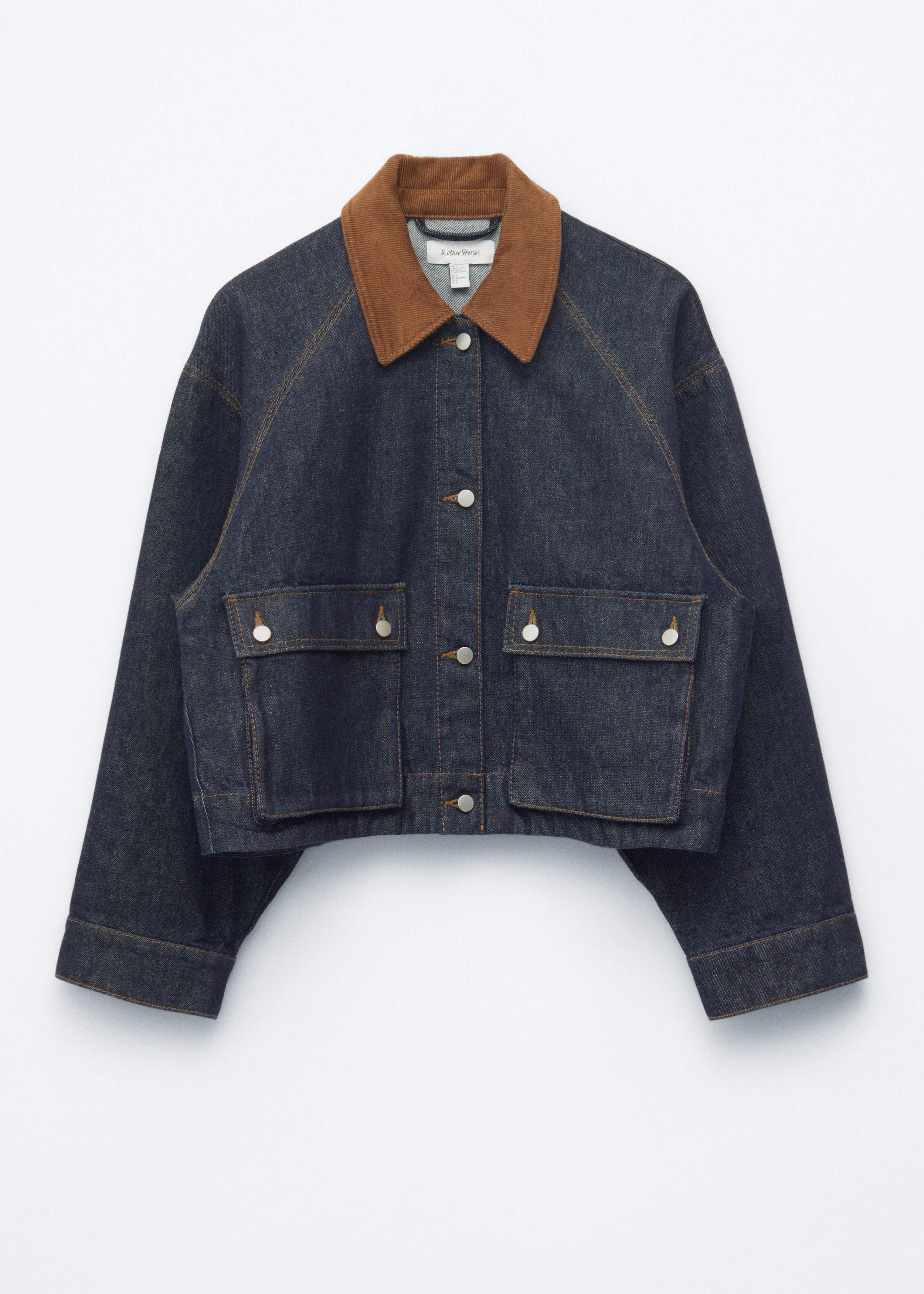 & Other Stories SHORT CORD-COLLAR DENIM JACKET