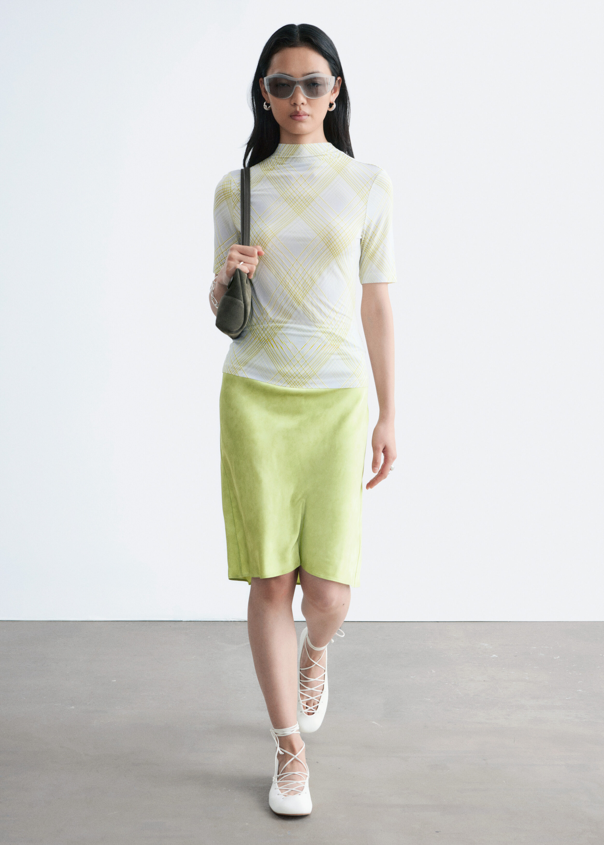 & Other Stories SHORT-SLEEVE MOCK-NECK TOP