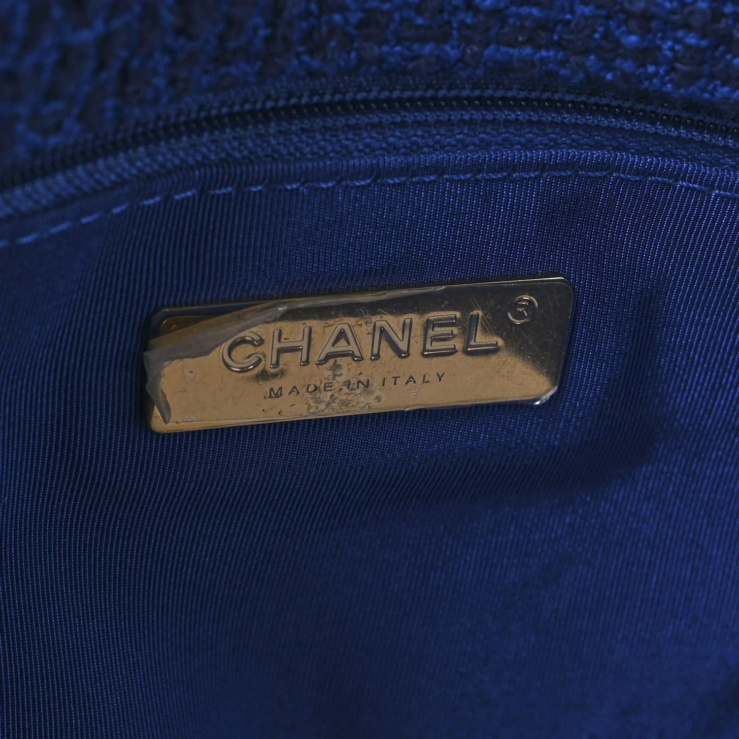 Tweed Quilted Large Chanel 19 Flap Blue - Top Club