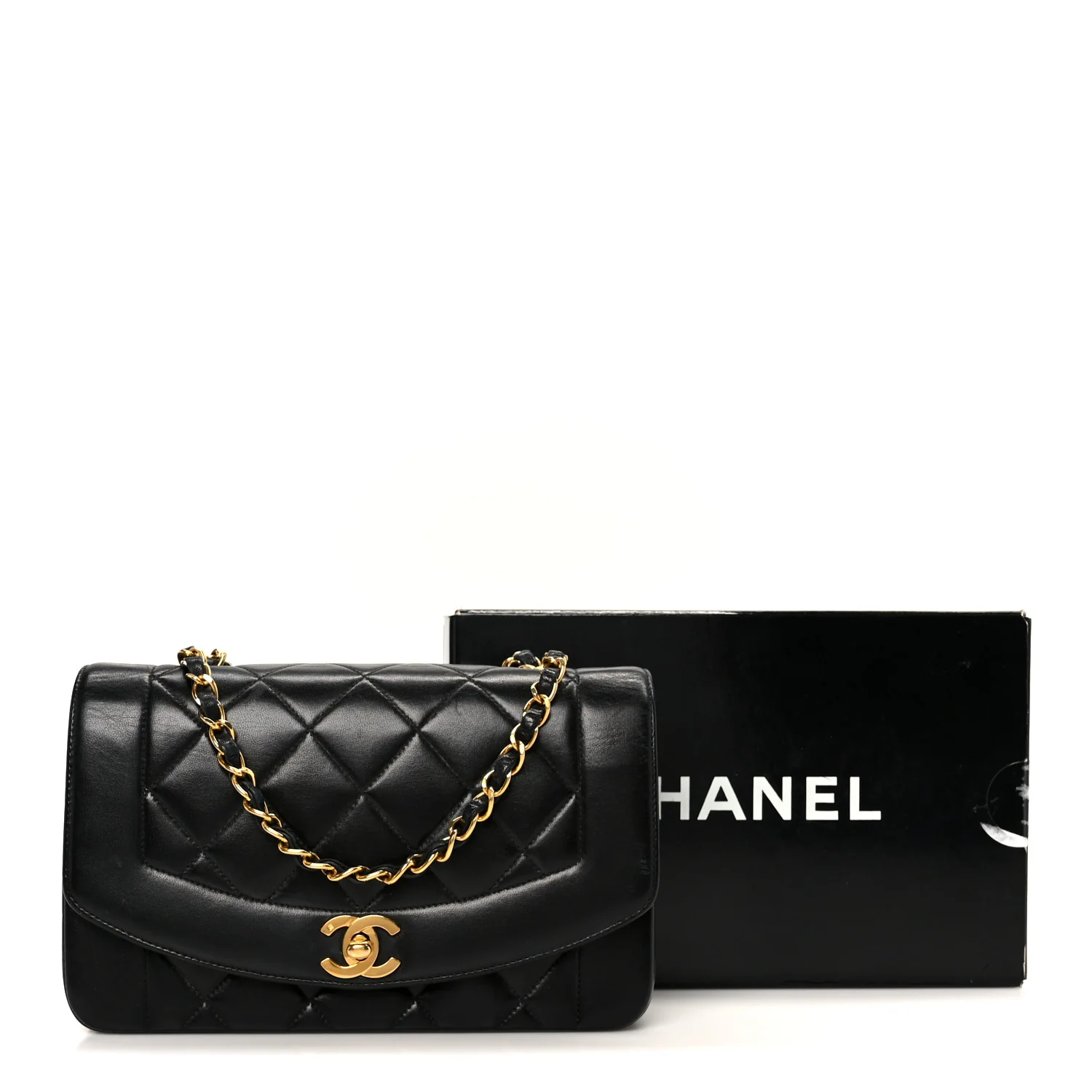 Lambskin Quilted Small Single Flap Black - Top Club