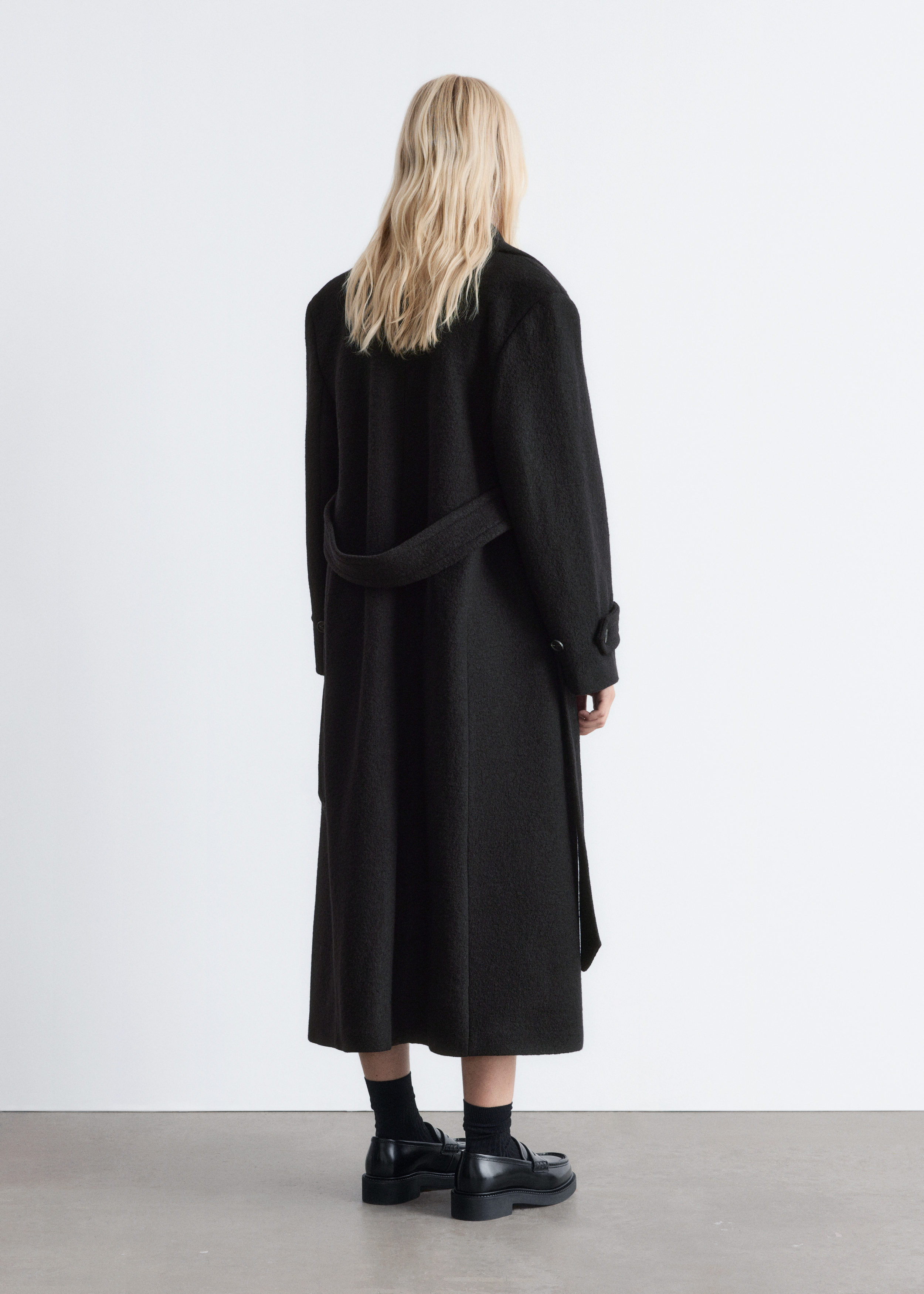 & Other Stories TIE-BELT WOOL COAT
