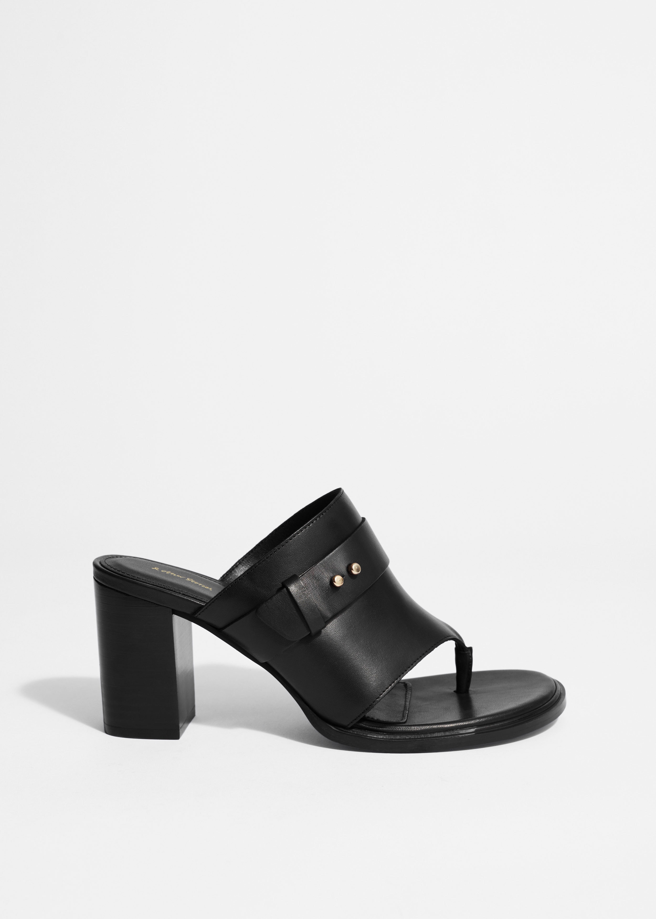 & Other Stories LEATHER TOE-THONG MULES
