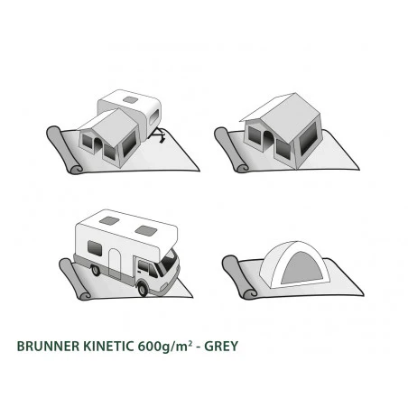 Brunner Kinetic 600 - 2.5 x 3.5 m - Gray caravan advance floor