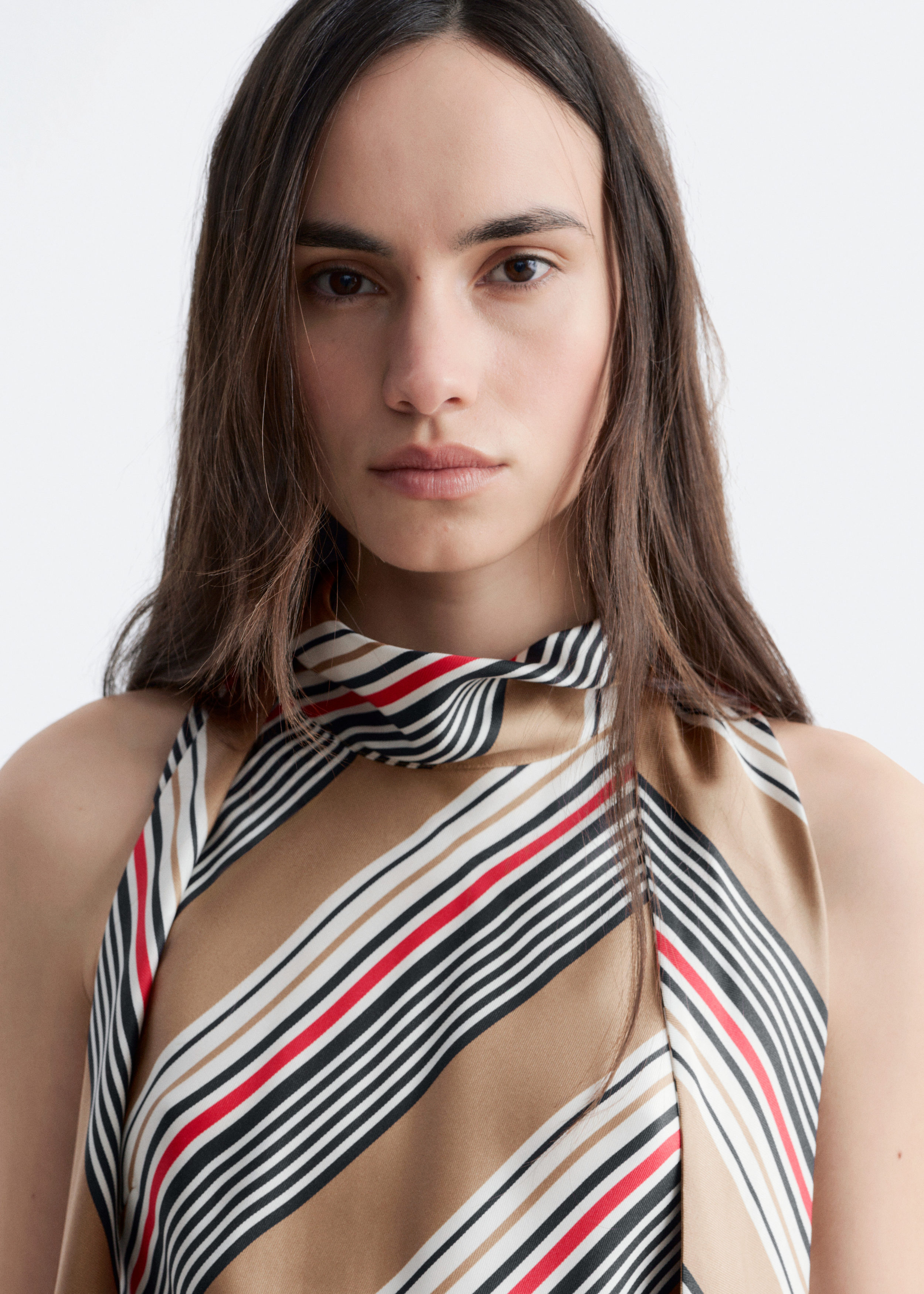 & Other Stories SCARF-NECK SILK TOP