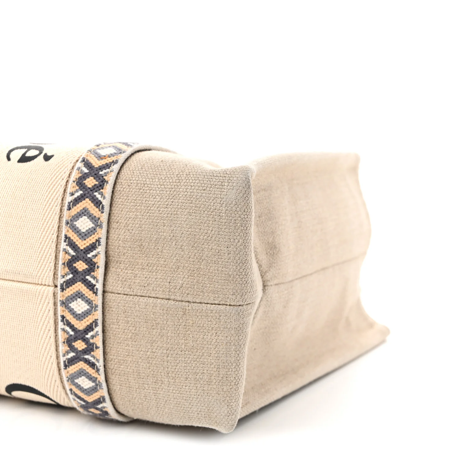 Cotton Medium Woody Ribbon Tote Slate Green - Top Club