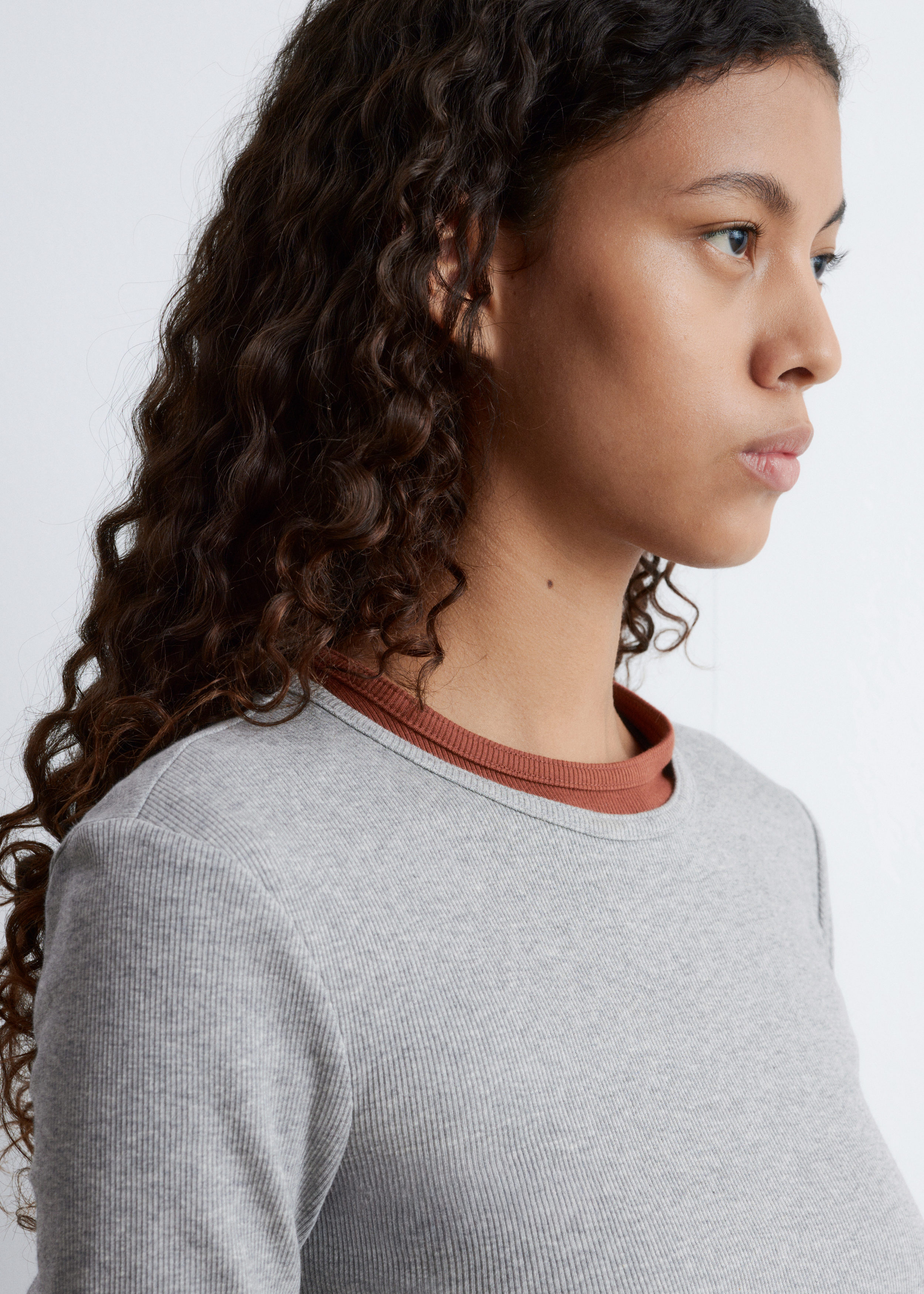 & Other Stories RIBBED LONG-SLEEVE TOP