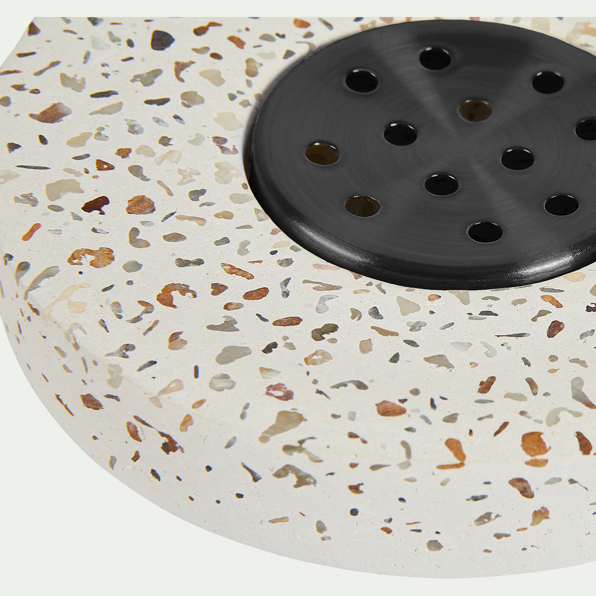TERRAIO - Set de salle de bain en terrazzo - blanc