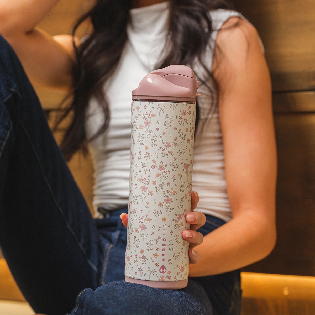 Ease2o 24oz FreeSip® Stainless Steel Water Bottle - Magnolia