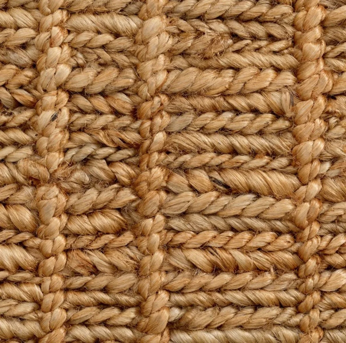 Luxury stool made of natural jute 60 x 60 x H. 40 cm - living room stool - luxury furniture