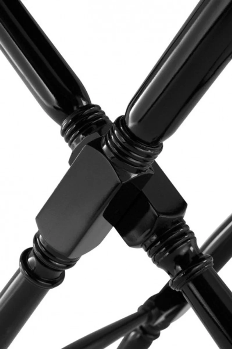 Luxury bar table black with removable folding tray black high gloss - neoclassical - hotel restaurant furniture