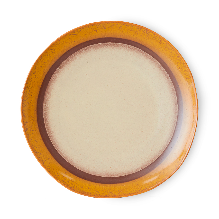Servies 70's Ceramics Dinner Plates coconut - set van 2