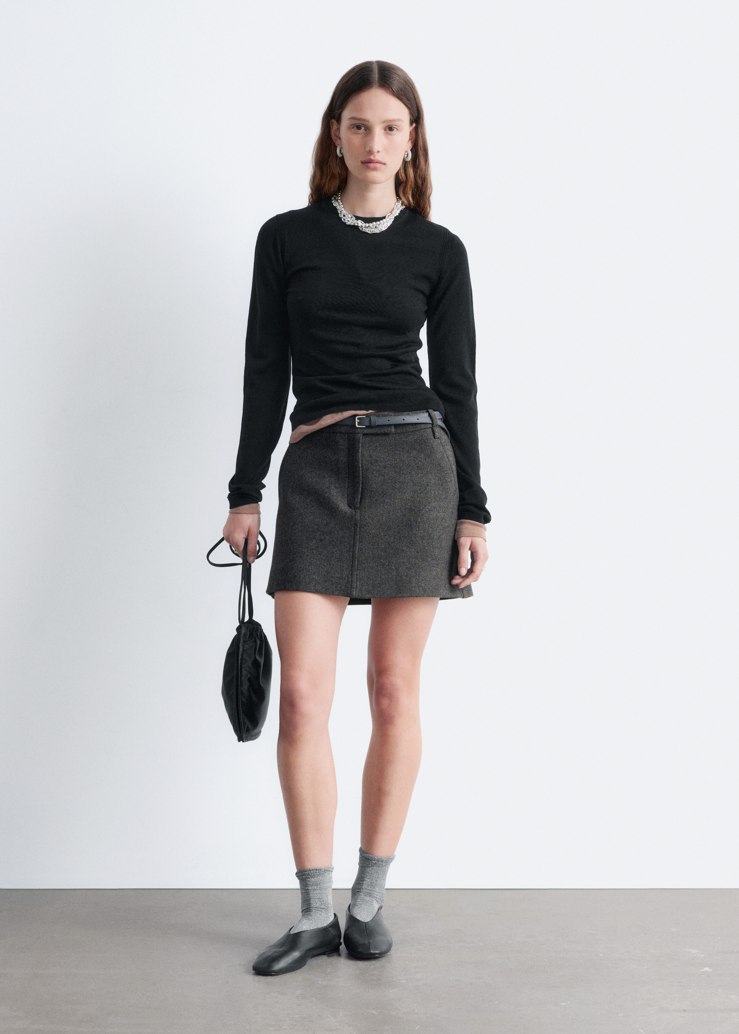 & Other Stories WOOL MINI SKIRT