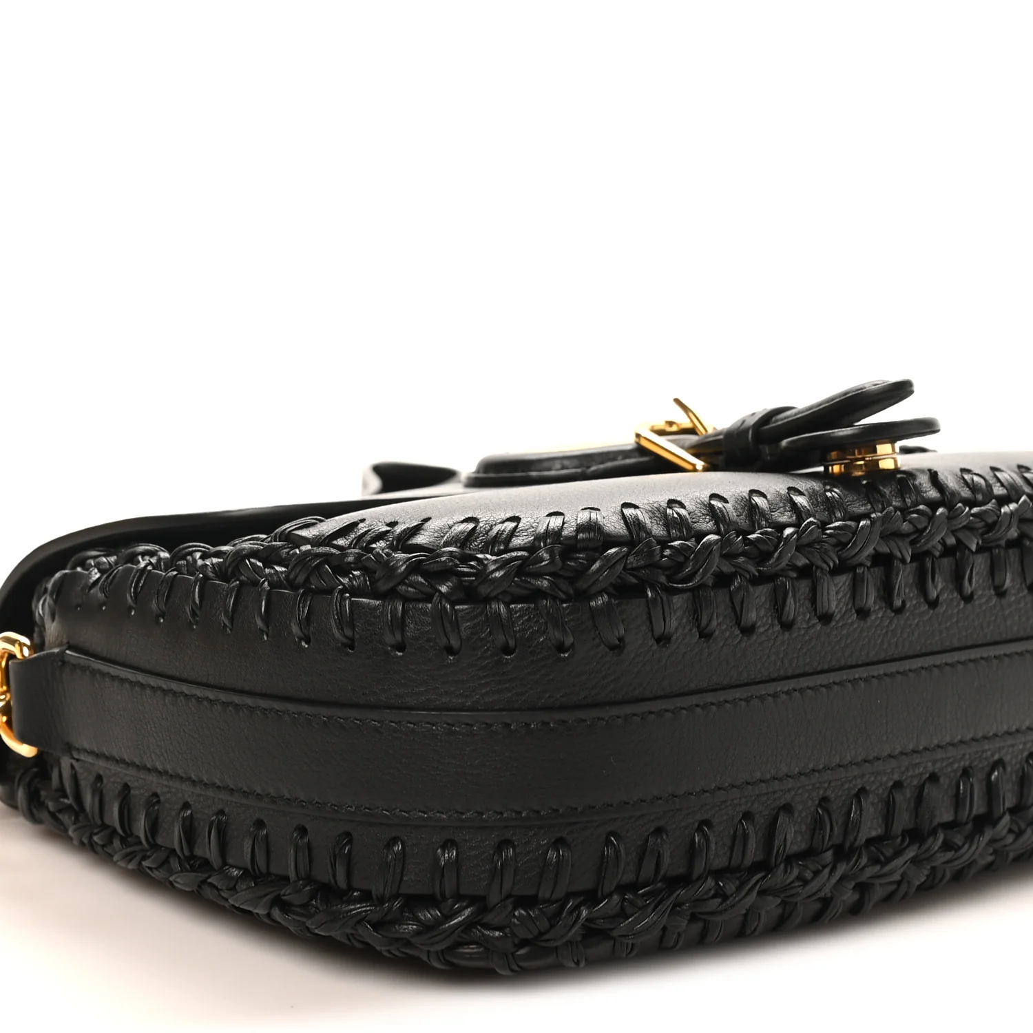 Grained Calfskin Medium Whipstitched Bobby Bag Black - Top Club