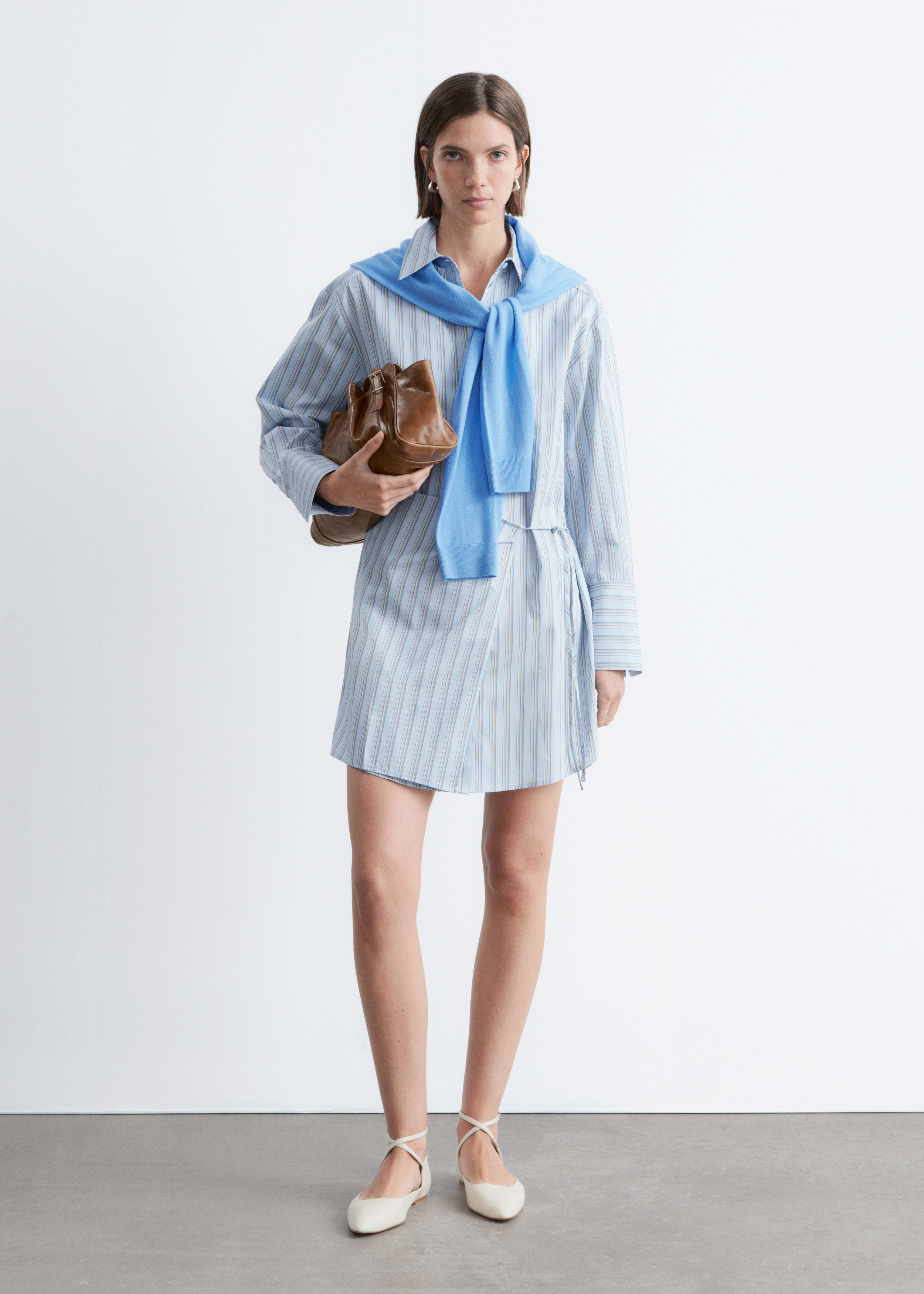 & Other Stories WRAP SHIRT MINI DRESS