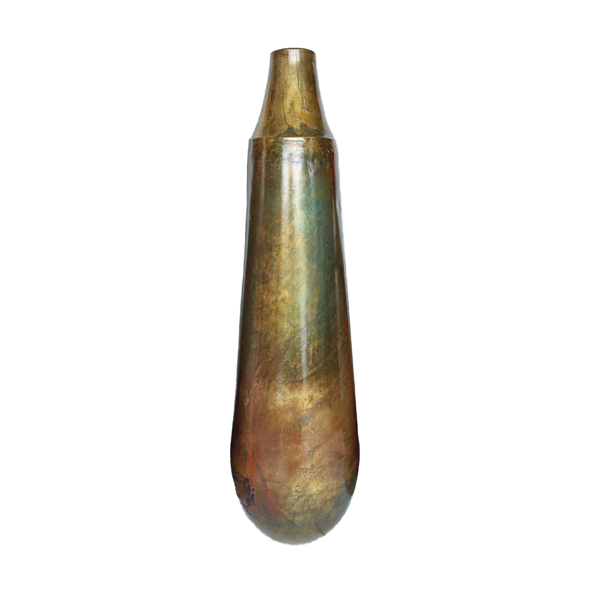 Bottle metal green gold XL