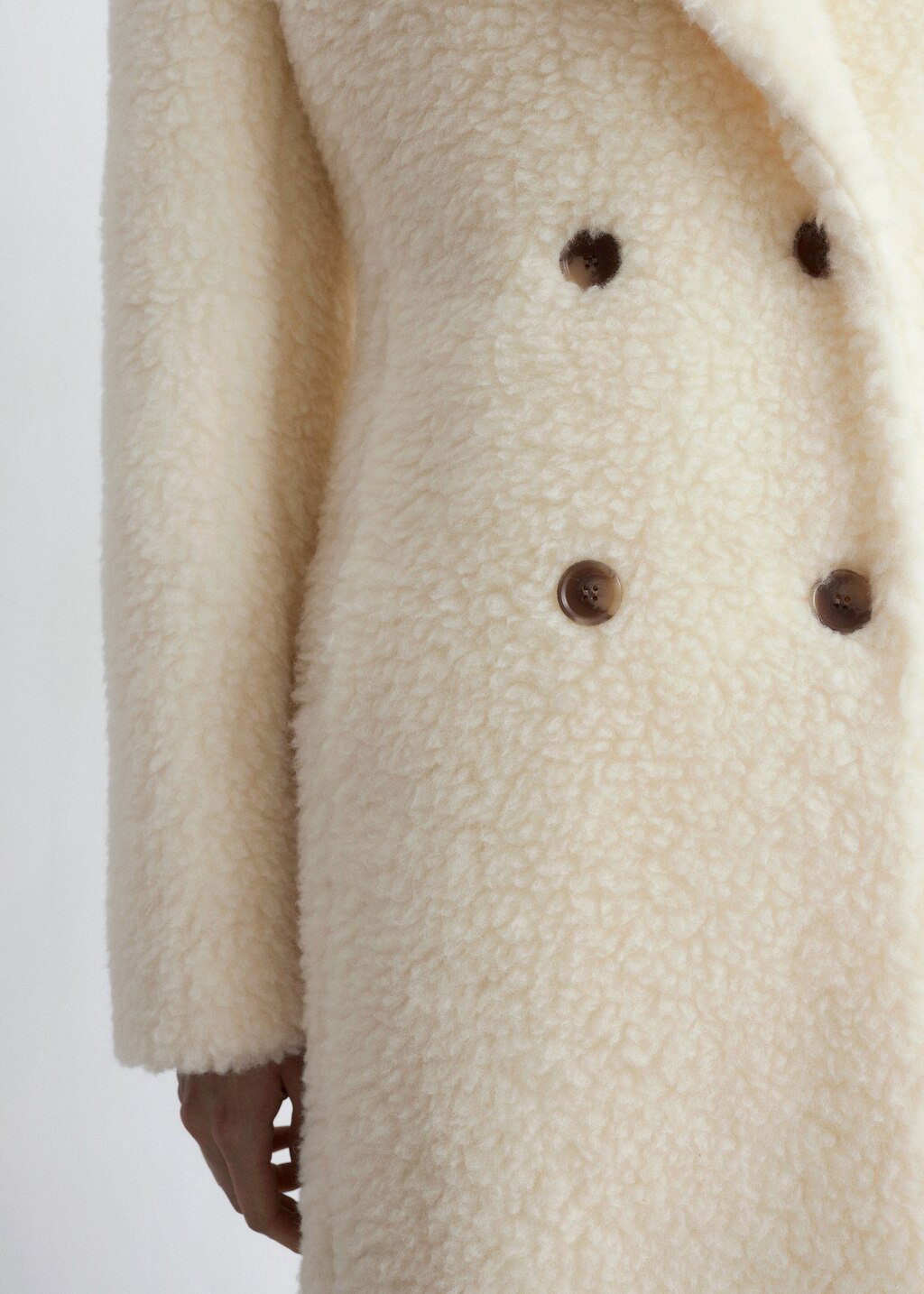 & Other Stories WOOL SHEARLING MAXI COAT