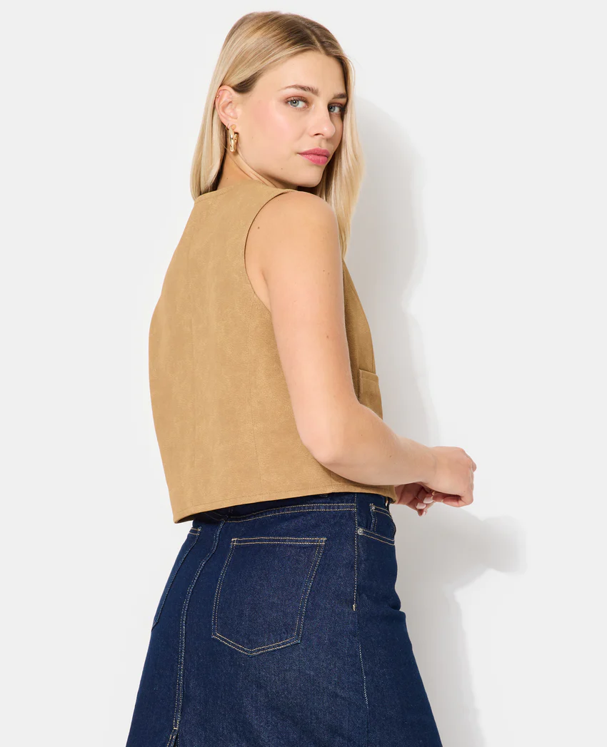 Pimkie Veste sans manches en suédine