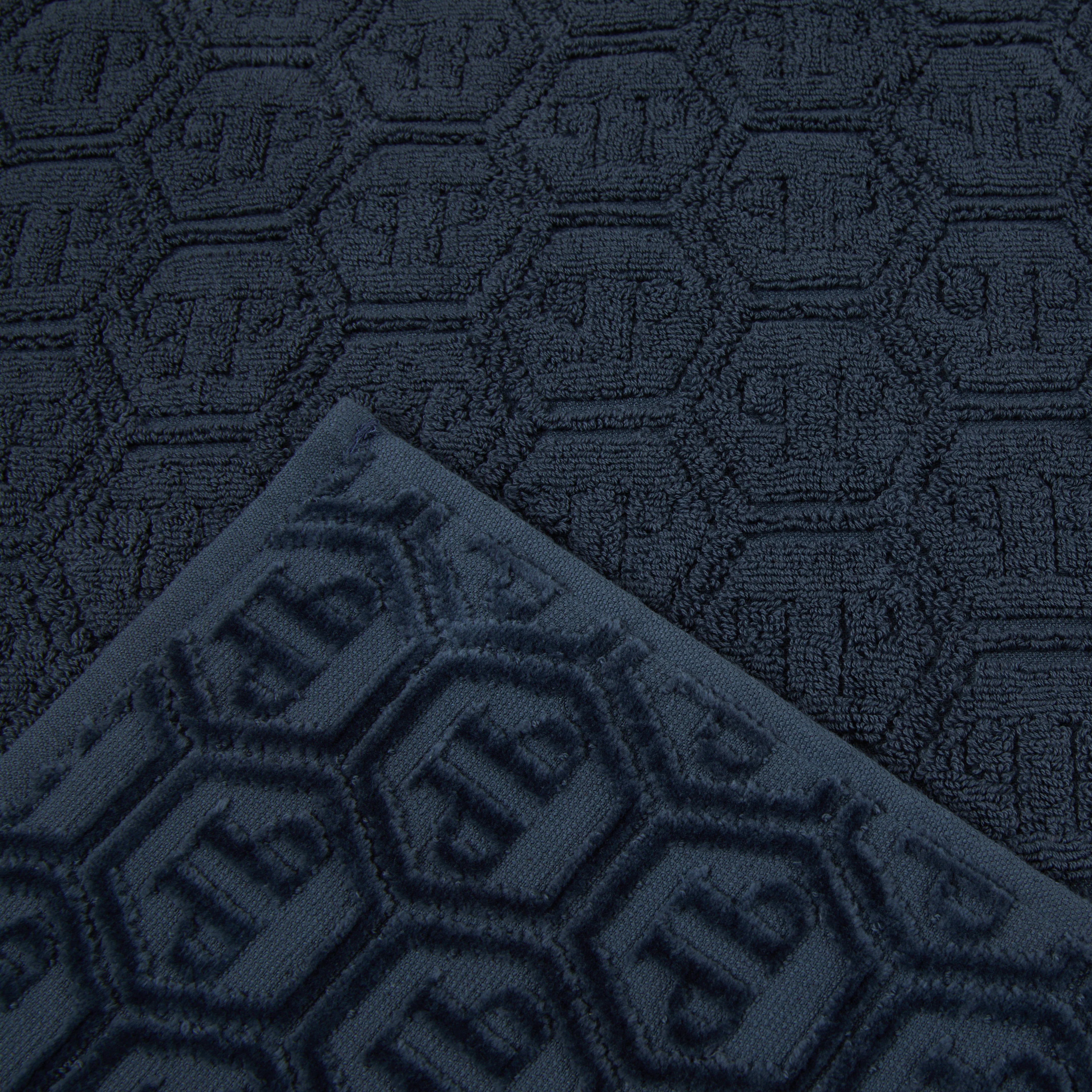 Telo Bagno In Spugna Hexagon 95X150 Grigio Philipp Plein