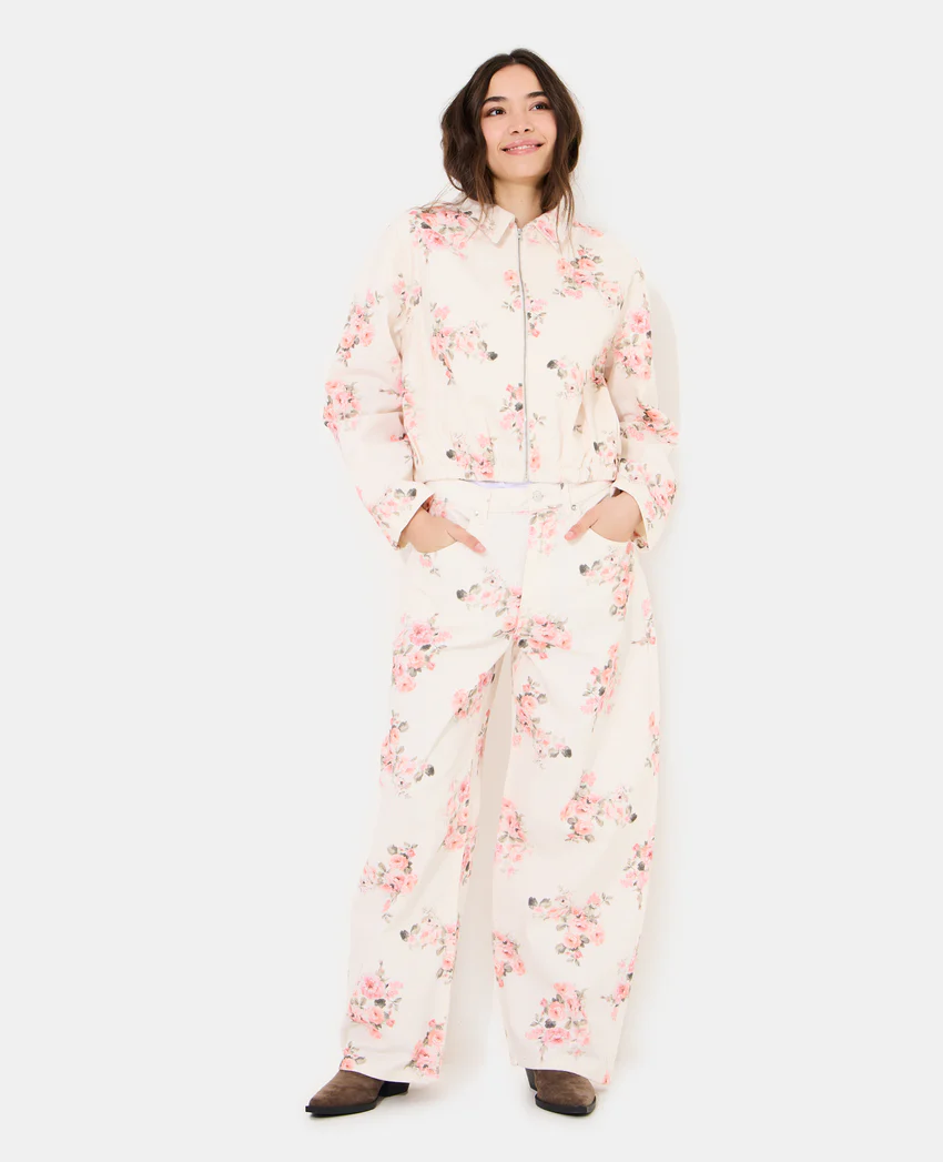 Pimkie Veste boule en toile motif fleurs