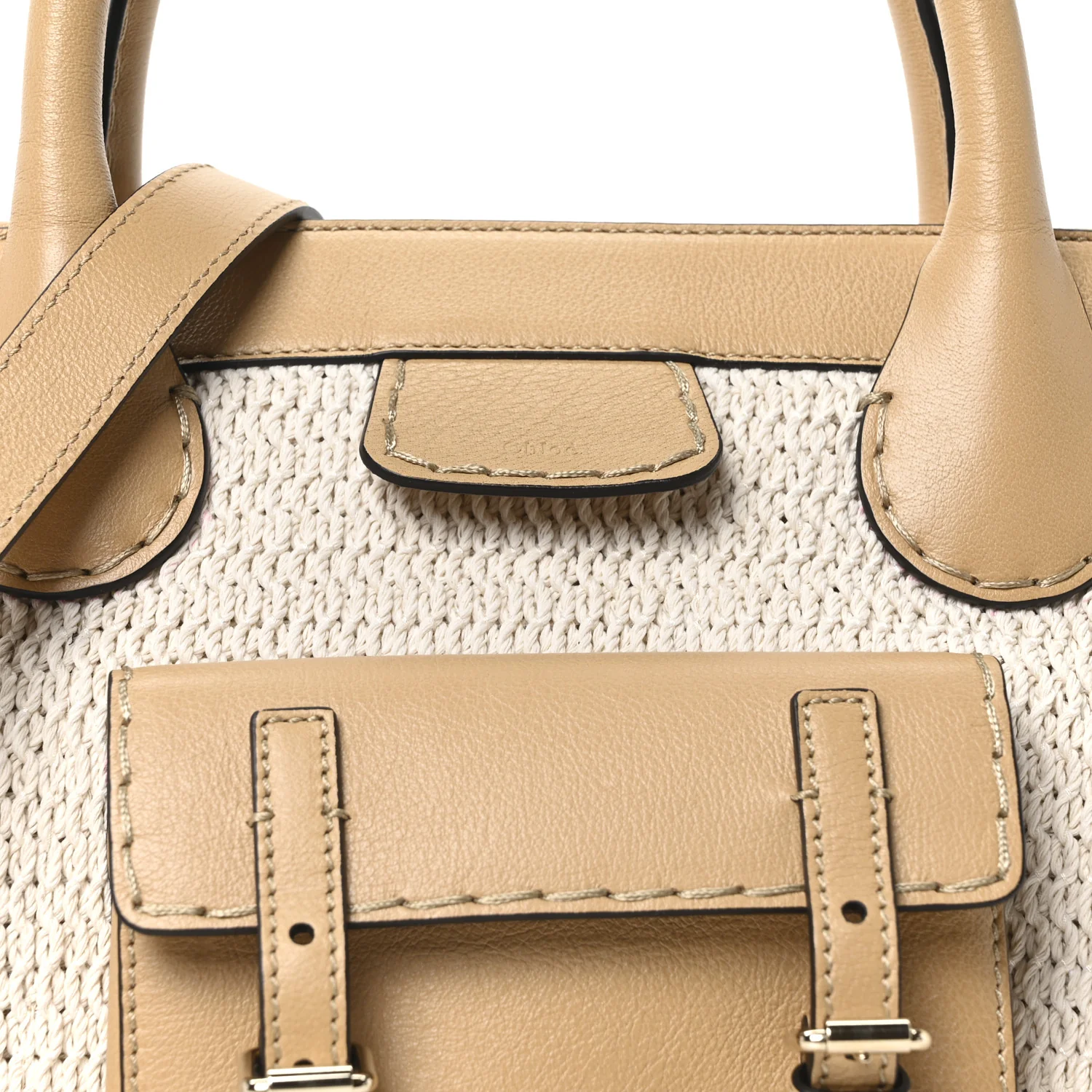 Cotton Calfskin Medium Edith Day Bag Soft Tan - Top Club