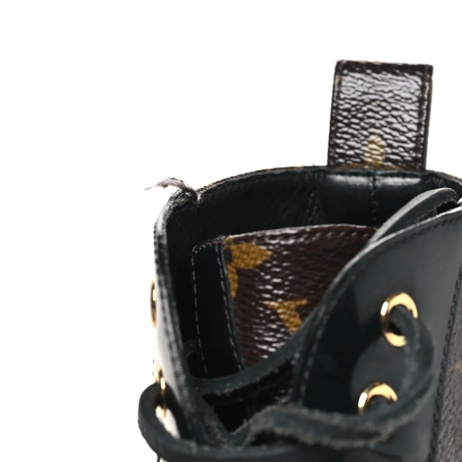 Patent Calfskin Monogram Star Trail Ankle Boots 38.5 Black - Top Club