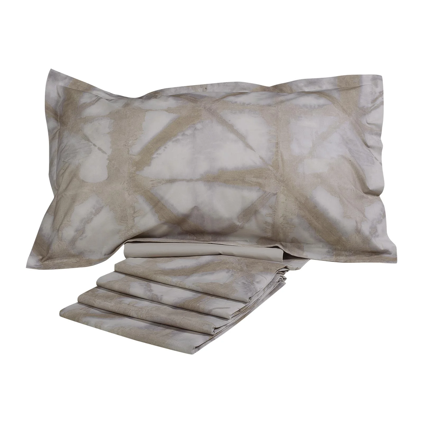 Completo Lenzuola In Percalle Shibori Singolo