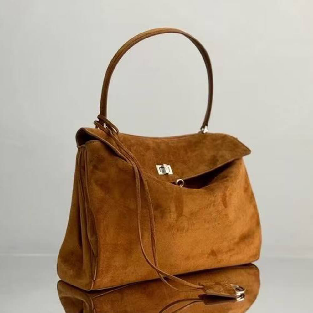 Balenciaga Rodeo Handbag Medium Suede(HIGH-END GRADE) - Top Club