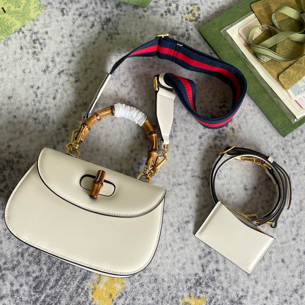 GUCCI BAMBOO 1947 JUMBO GG SMALL TOP HANDLE BAG - Top Club