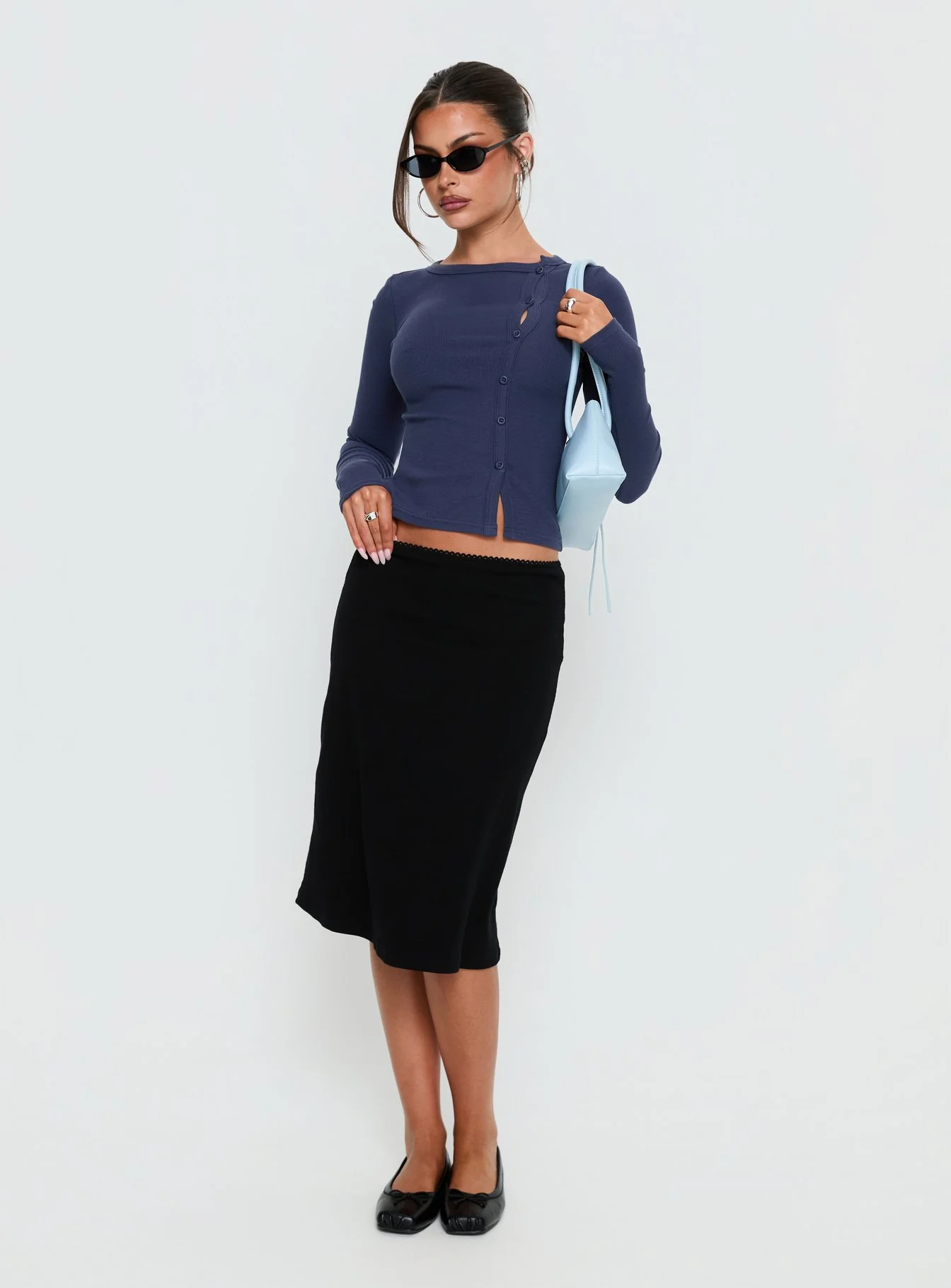 Passoni Long Sleeve Top Navy