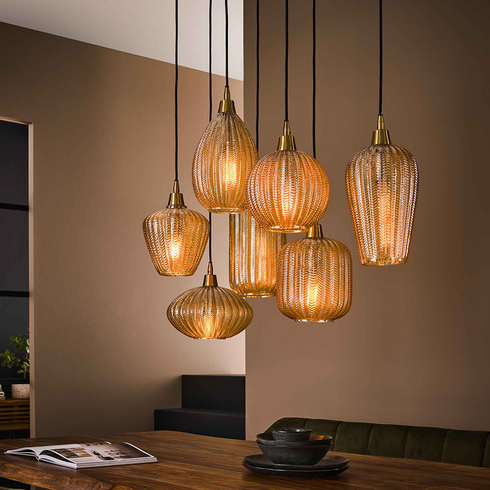 Hanglamp Buckingham Amber Aanbieding