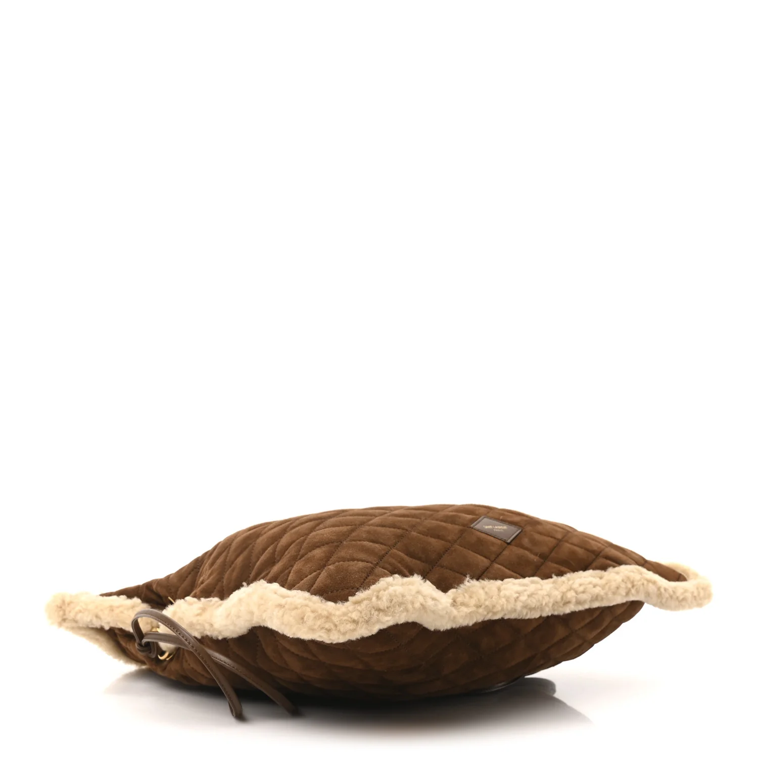 Suede Shearling Quilted Le Pochon Natural Tan - Top Club