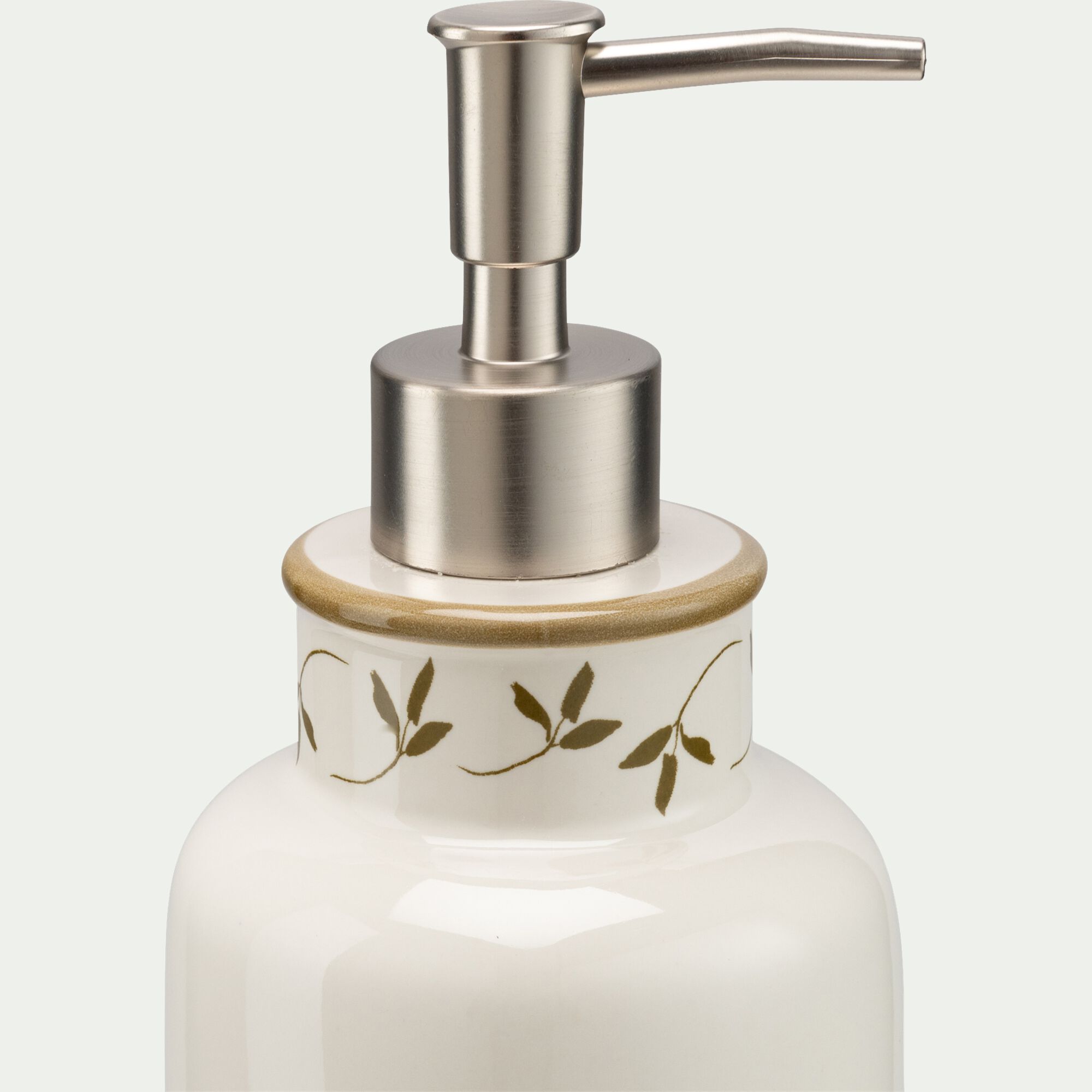 MELINA - Distributeur à savon liquide en grès - blanc