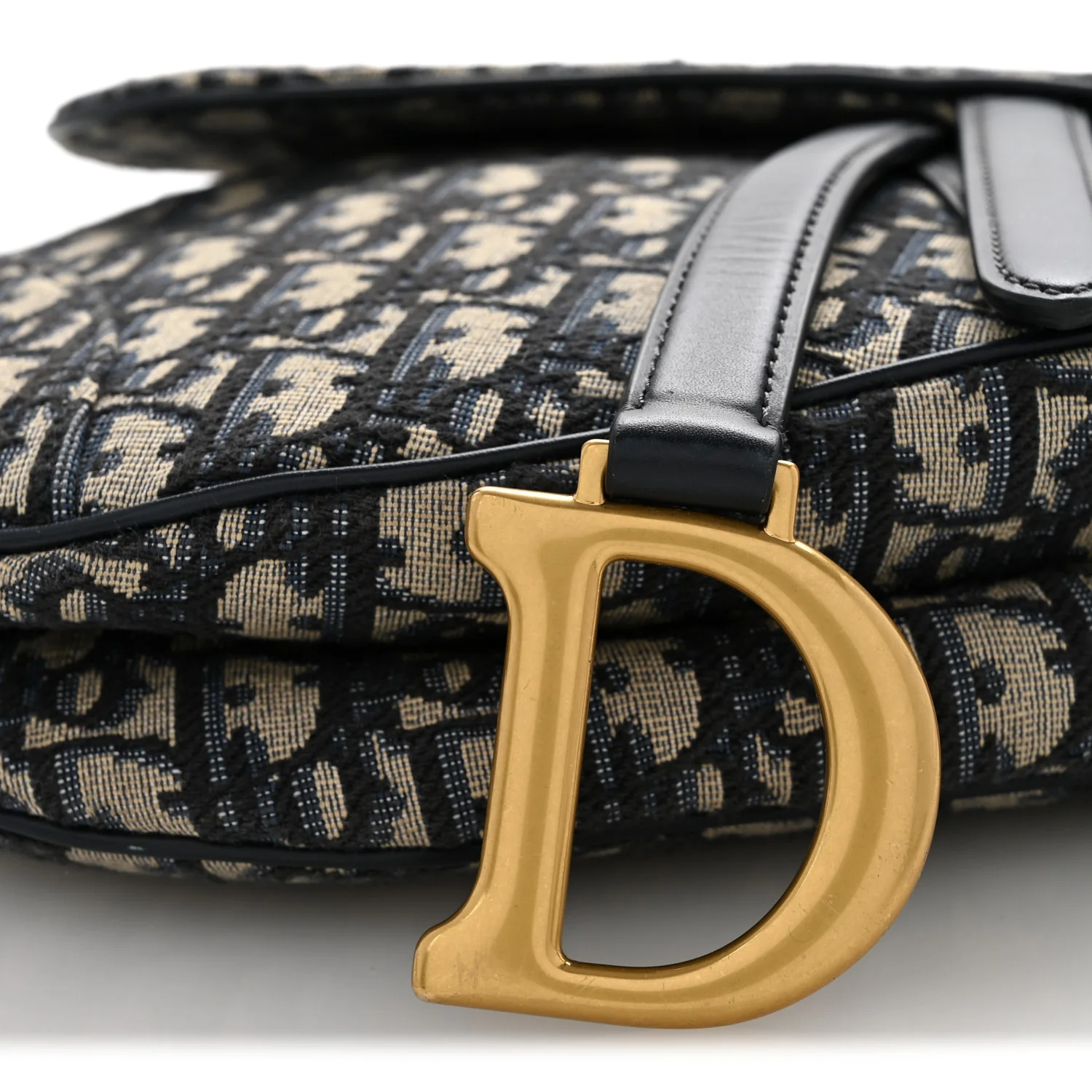 Oblique Saddle Bag With Strap Blue - Top Club