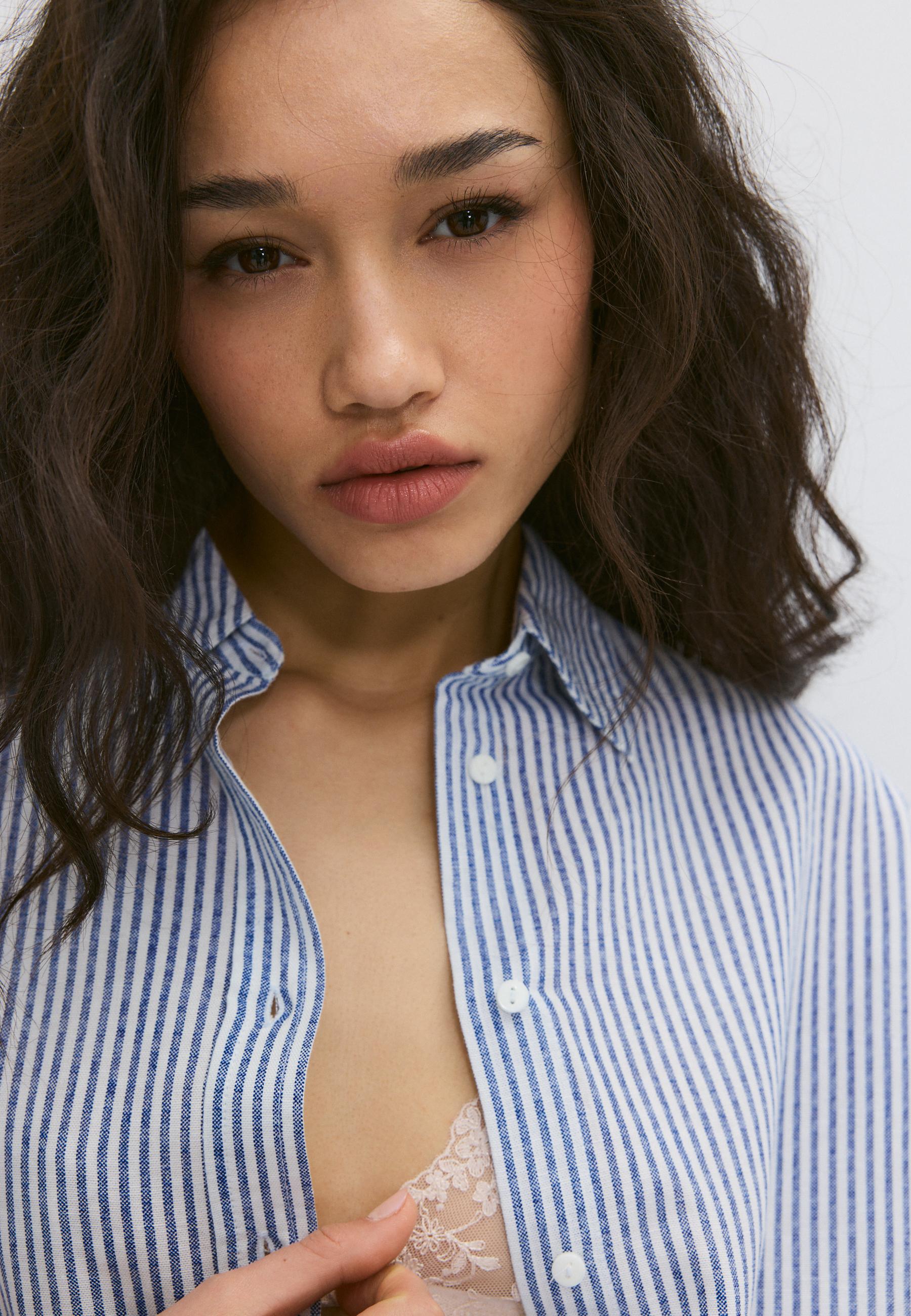 LINEN-EFFECT SHIRT
