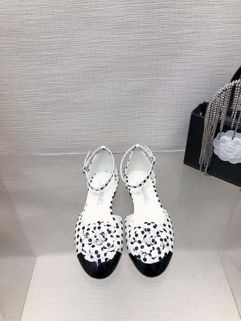 Chanel Women's G31318 Camellia shoes Lambskin Sandals Shoes CC91006 - Sneaker Replica Workshop