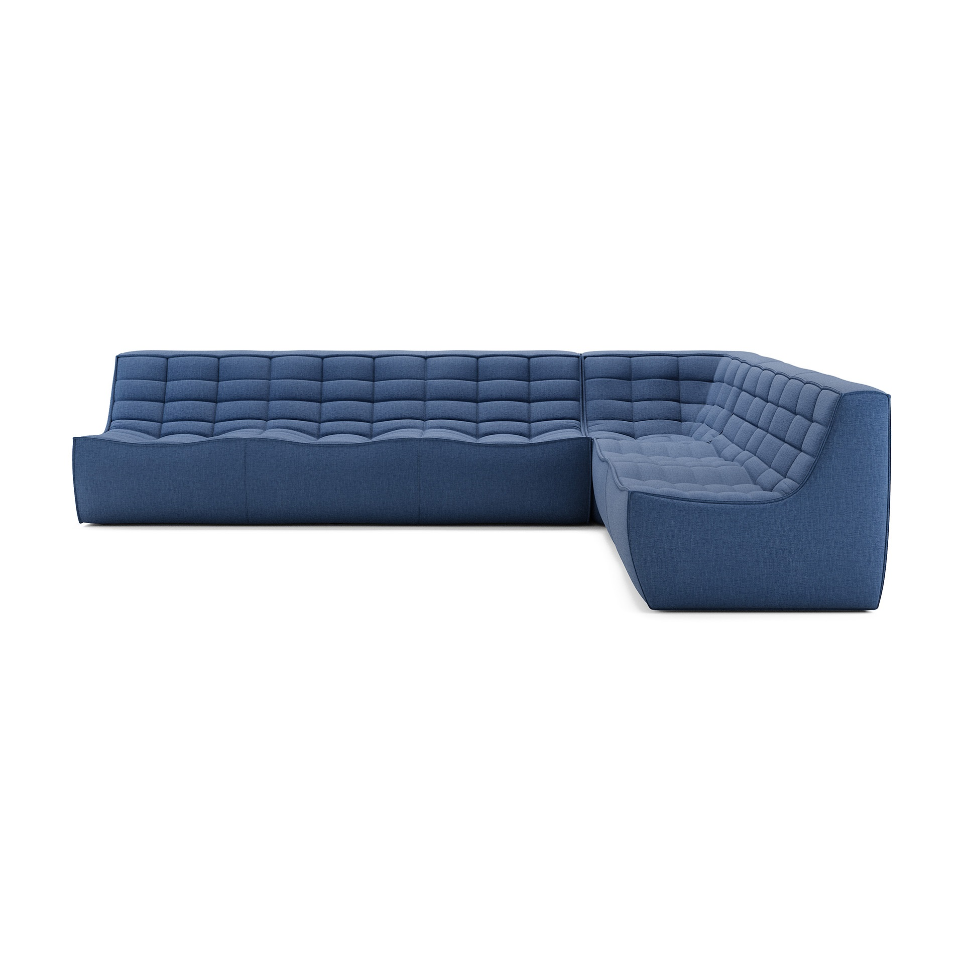 Modulaire bank N701 blue set 2 + 3 seat, 90° recht hoek