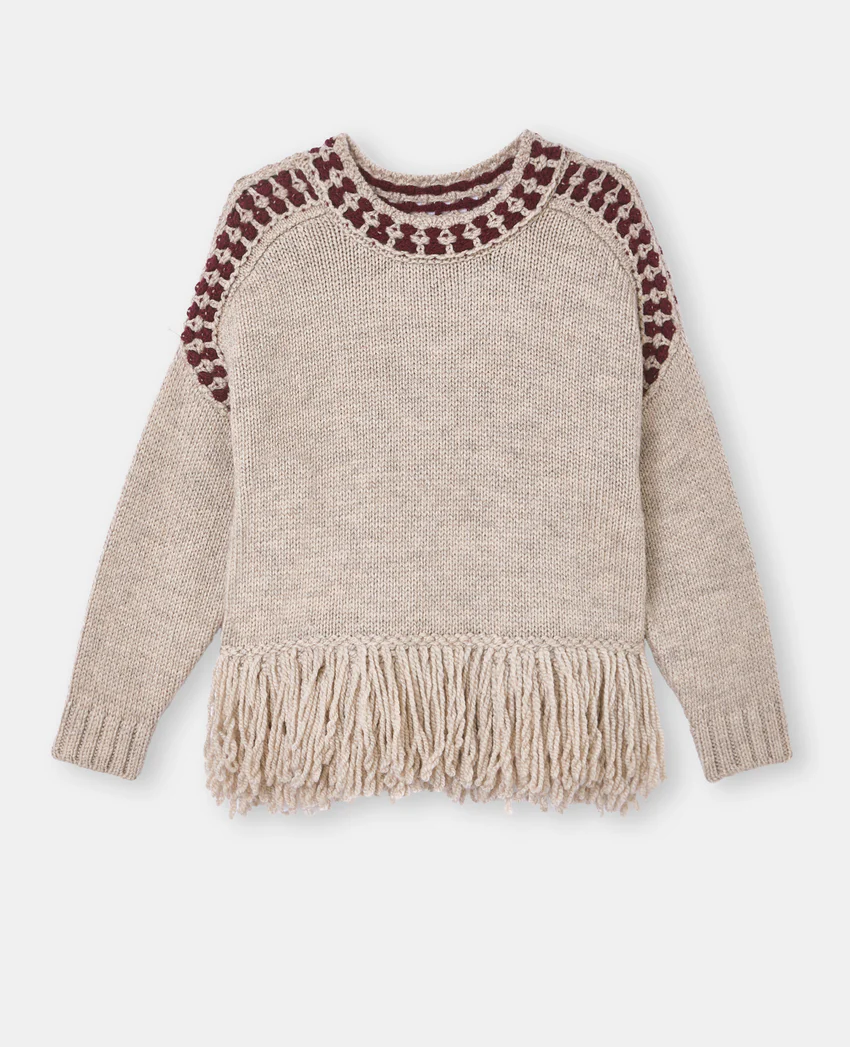 Pimkie Pull avec franges et détails contrastés