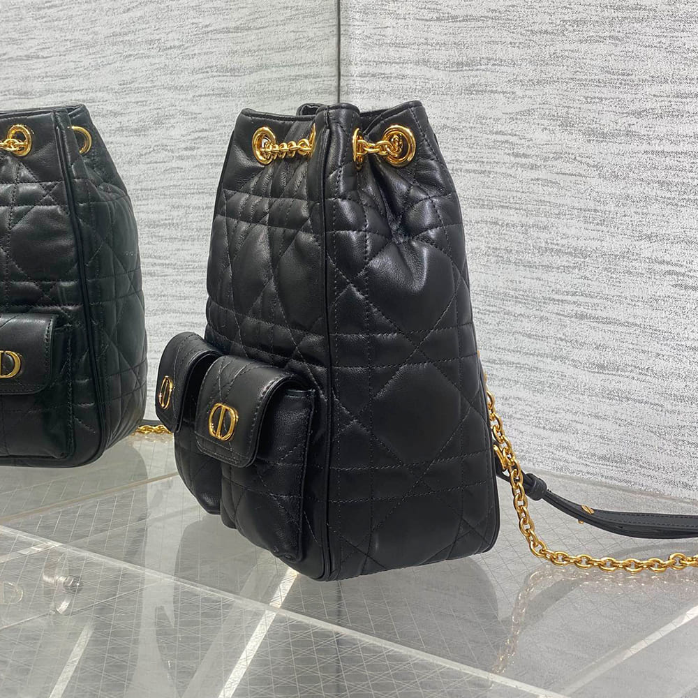 Dior Medium Dior Caro Multicarry Backpack with Chain(HIGH-END GRADE) - Top Club