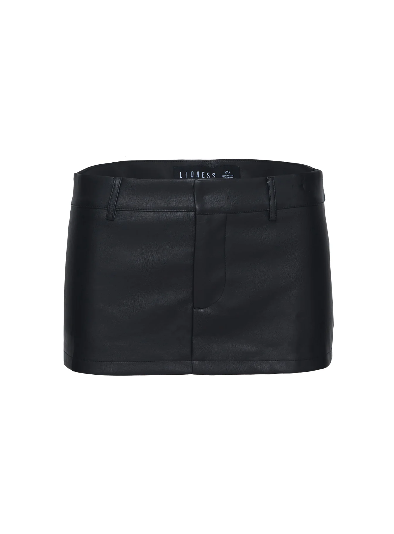 Rhode Faux Leather Mini Skort Onyx