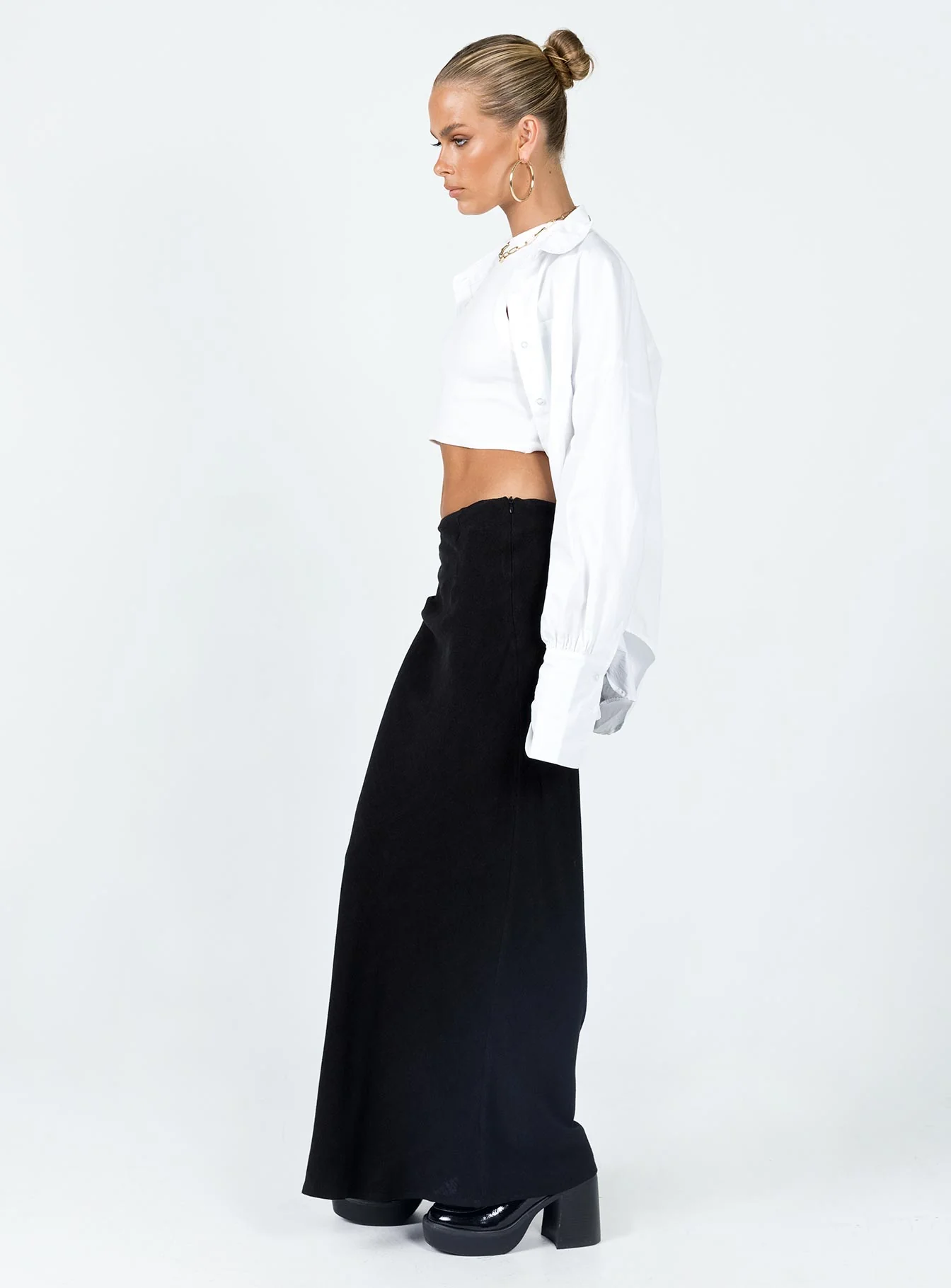 Jodie Maxi Skirt Black Petite