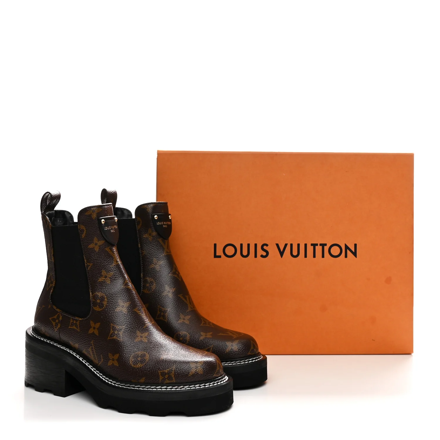 Patent Monogram LV Beaubourg Ankle Boots 37 Black - Top Club