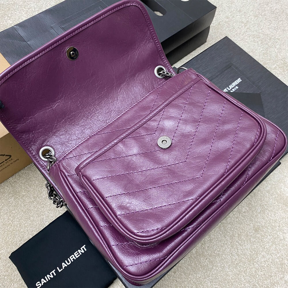 YSL NIKI MEDIUM IN CRINKLED VINTAGE LEATHER(HIGH-END GRADE) - Top Club