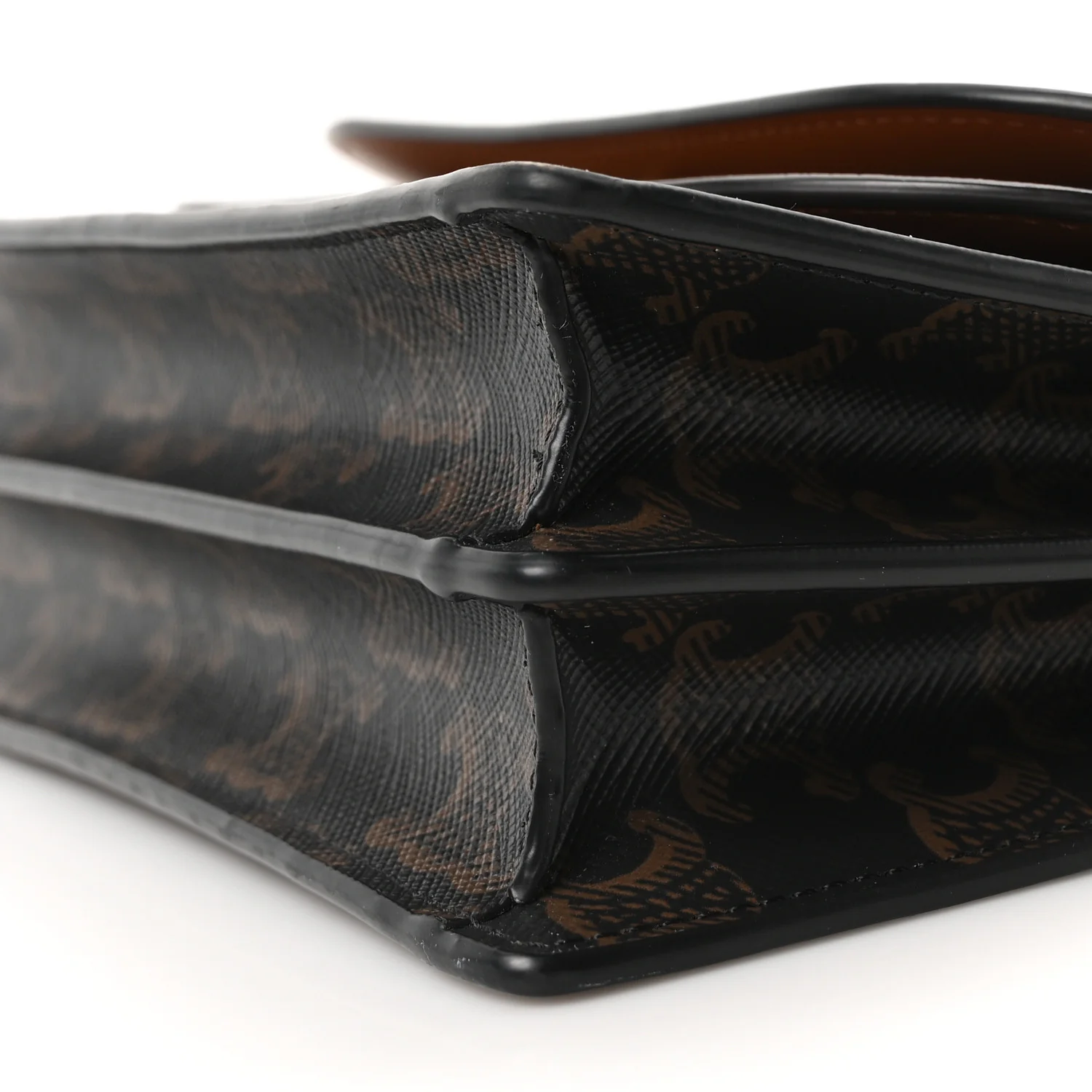 Triomphe Canvas Lambskin Wallet On Strap Tan - Top Club