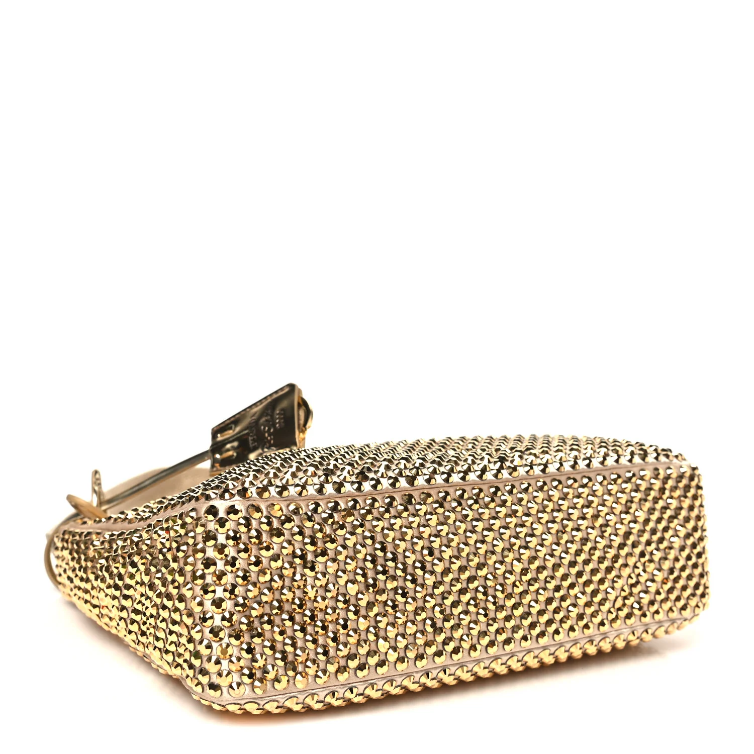 Satin Crystal Mini Re-Edition 2000 Bag Platino - Top Club